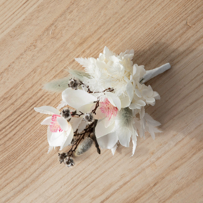 Magnolia Corsage + Buttonhole Set