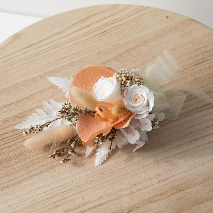Orchid + Roses Corsage