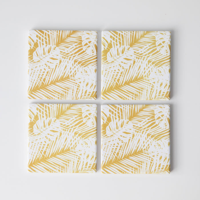Mustard Palm Coasters