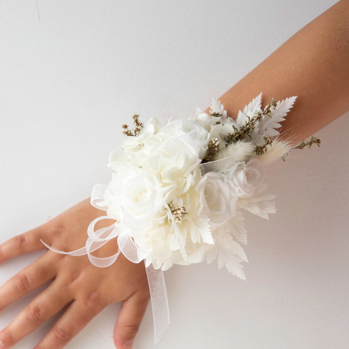 Wedding bouquets flower peony ivory Prom Wrist Corsage bridesmaids bracelet  | eBay